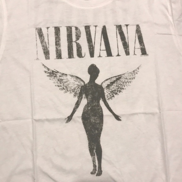 SOLD OUT White Nirvana Vintage Concert Band T-Shirt - Picture 6 of 7
